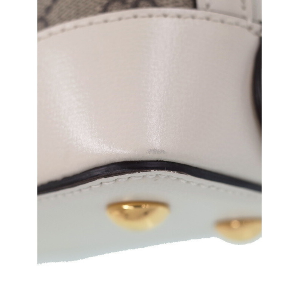 Gucci Horsebit 1955 Top Handle Bag beige ebony GG Supreme canvas white - Picture 4 of 9